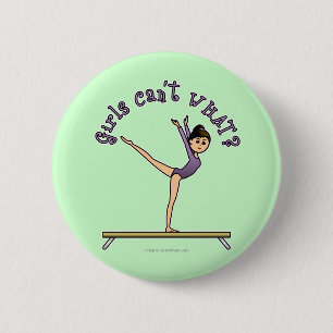 Light Female Gymnastin Button