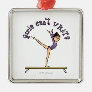 Light Female Gymnastin Ornament Aus Metall