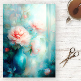 Light-Filled Floral Watercolor Tissue Paper Seidenpapier