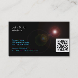 Light Flachs Video Editor Business Card Visitenkarte