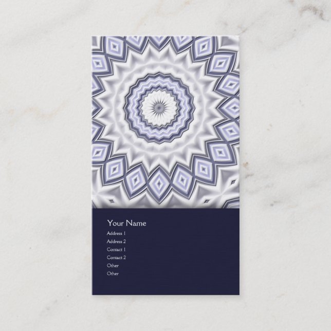 Light Flake Mandala Business Card Visitenkarte (Vorderseite)