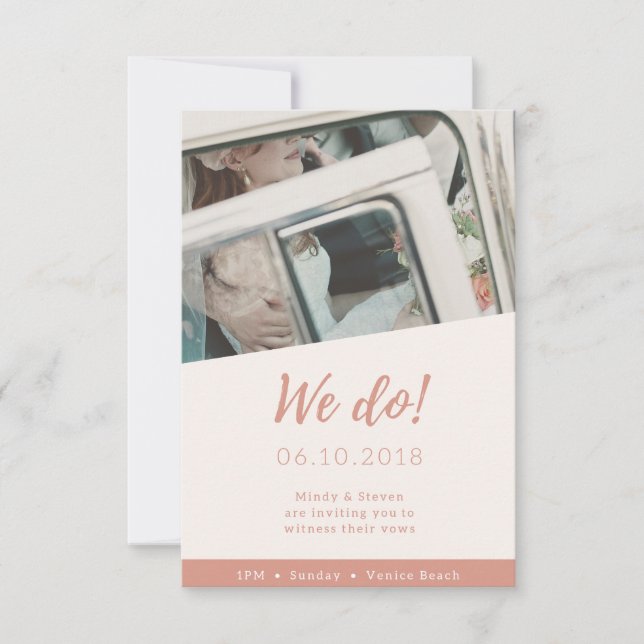 Light Foto Beach Hochzeitsportrait Dankeskarte (Vorderseite)