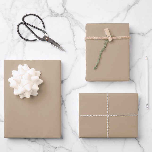 Light French Beige Spring Summer Trending Color Geschenkpapier Set (Vorderseite)