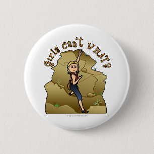 Light Girl Rock Climber Button