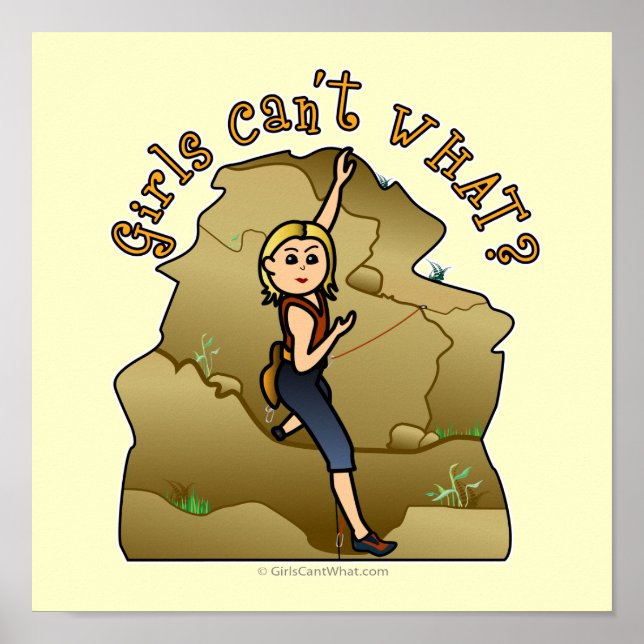 Light Girl Rock Climber Poster (Vorne)
