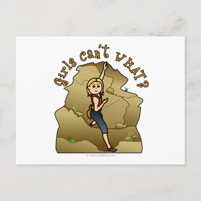 Light Girl Rock Climber Postkarte (Vorderseite)