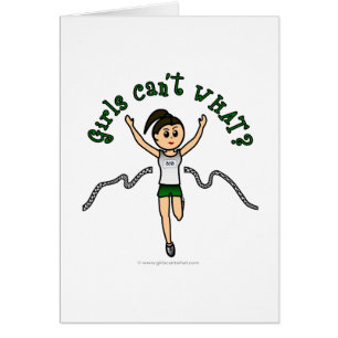 Light Girl Runner in Green Uniform