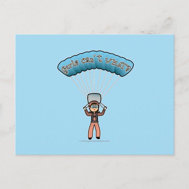 Light Girl Sky Diver Postkarte (Vorderseite)