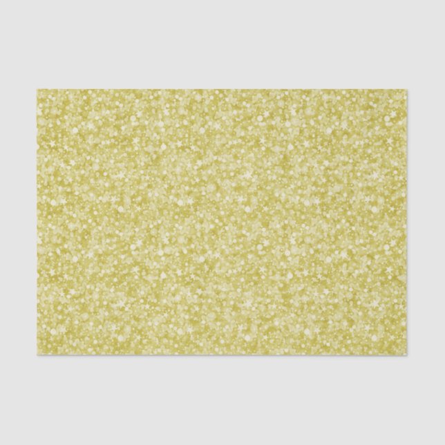 Light Gold Imitate Glitzer & Glitzern Muster Seidenpapier (Vorderseite)