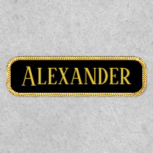 Light Gold Modern All Caps Text auf Schwarz