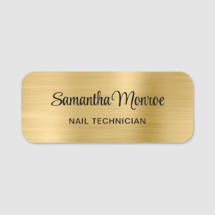 Light Gold Ombre Metallic Style Foil Namensschild