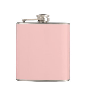 Light Gossamer Pink, Solid Color Pastellrosa Flachmann