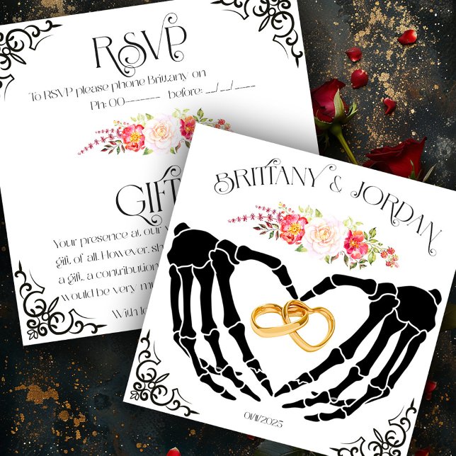 Light Gothic Skeleton Hands UAWG & Gifts Card Einladung (Von Creator hochgeladen)