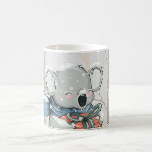 Light Grau Niedlich Koala in Snowfall Tasse