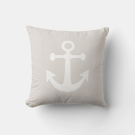 Light Gray Anchor Kissen