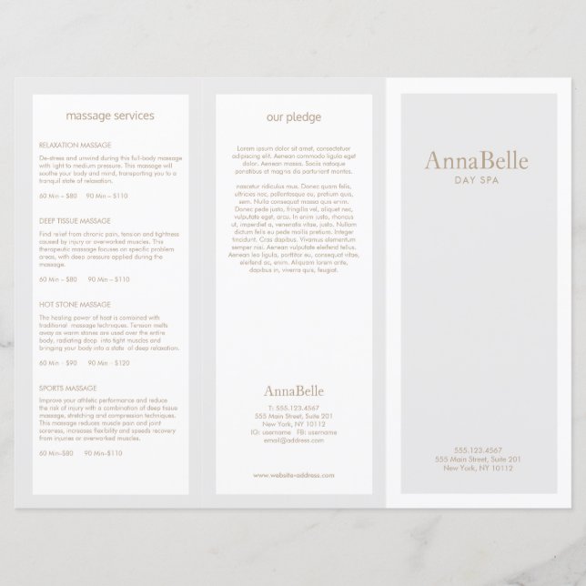 Light Gray Beauty Hair Salon Wellness-Center TriFo (Vorderseite)