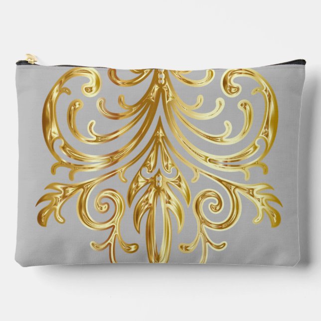 Light Gray, Christmas Gifts Authority®Large Zubehörtasche (Vorderseite)