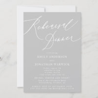 Light Gray Classic Calligraphy Wedding Probe