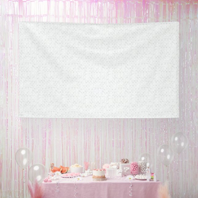 Light Gray Geometric Floral |Modern Summer Pattern Banner (Party)