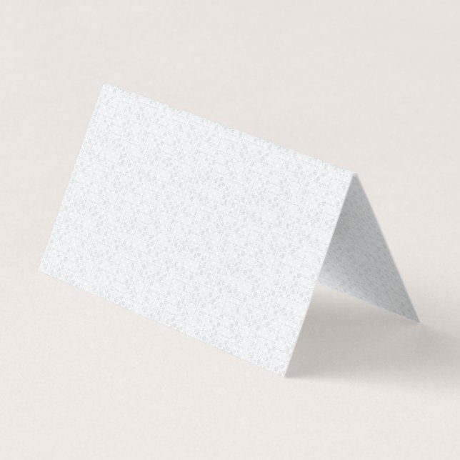 Light Gray Geometric Floral Pattern Visitenkarten (Rückseite)