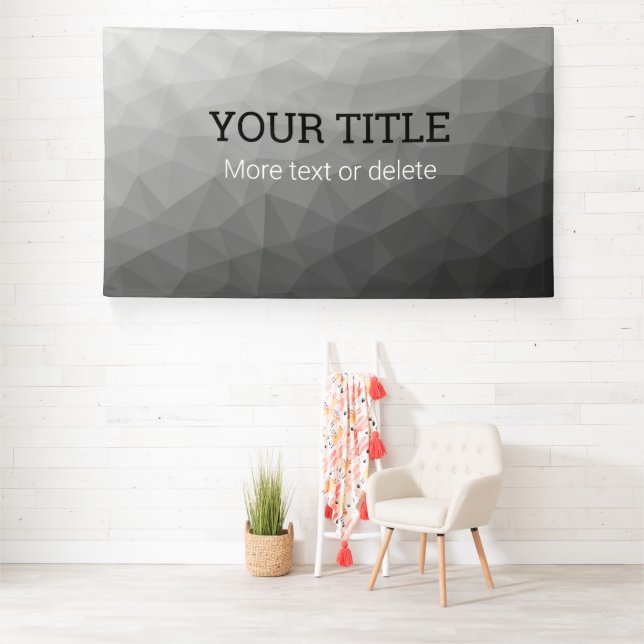 Light gray geometric mesh Triangle custom text Banner (Insitu)