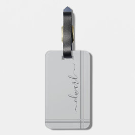 Light Gray Individuelle Name Gepäckanhänger