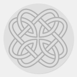 Light Gray Irish Celtic Liebe Knot Umschlag Aufkle Runder Aufkleber