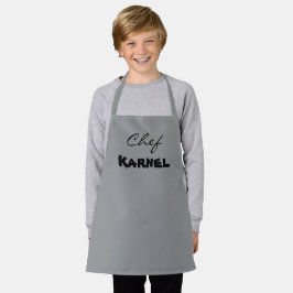 Light Gray Kids name Schürze