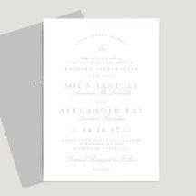 Light Gray | Klassische Kalligraphie-Hochzeit