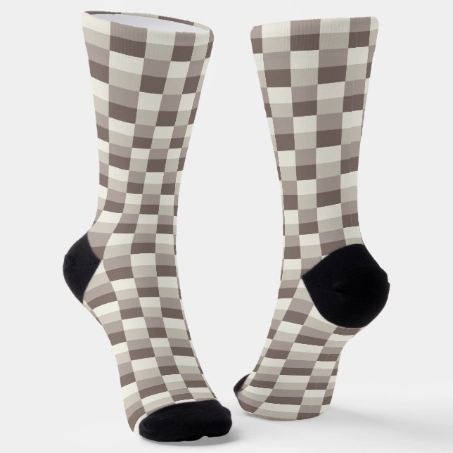 Light Gray Mists Color Blocks Socken (Gewinkelt)