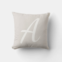 Light Gray Monogram Kissen