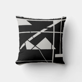 Light Gray Origami auf Abstrakter geometrischer Sc Kissen