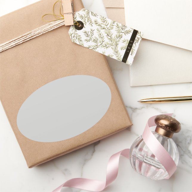 Light Gray Ovaler Aufkleber (Schenken)