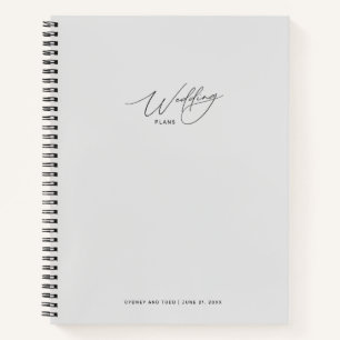 Light Gray Wedding Plans Notizbuch