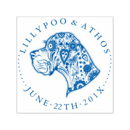 Light Great Dane Briefmarke Permastempel