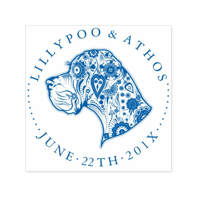 Light Great Dane Briefmarke Permastempel (Design)