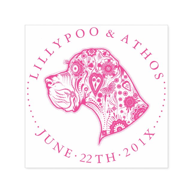 Light Great Dane Briefmarke Permastempel (Design)