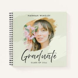 Light Green Add your Foto Custom Abschluss Guest Notizbuch