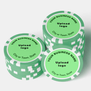 Light Green Business Brand auf Poker Chips