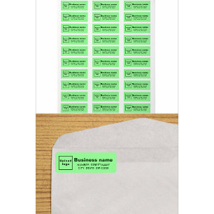 Light Green Business Return-Adressetikett
