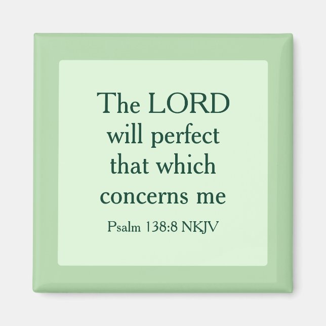 Light Green Christlich Faith Bible Verse Scripting Magnet (Vorne)
