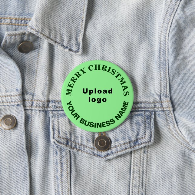Light Green Christmas Business Round Button (Beispiel)
