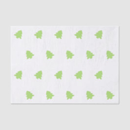 Light Green Christmas Trees Print Seidenpapier