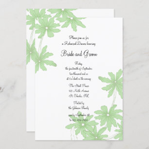 Light Green Daisies Hochzeitessen Probe Einladung