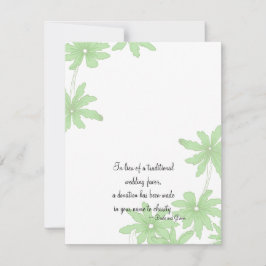 Light Green Daisies Wedding Wohltätigkeit Fevor Ca Einladung
