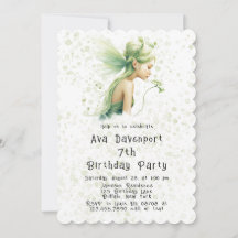 Light Green Fairy Girl Birthday Party