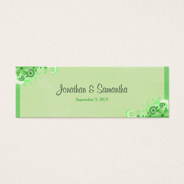 Light Green Floral Small Gastgeschenk Hochzeit Fev (Vorderseite)