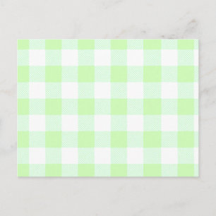 Light Green Gingham Karo Pattern Postkarte