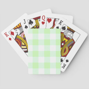 Light Green Gingham Karo Pattern Spielkarten