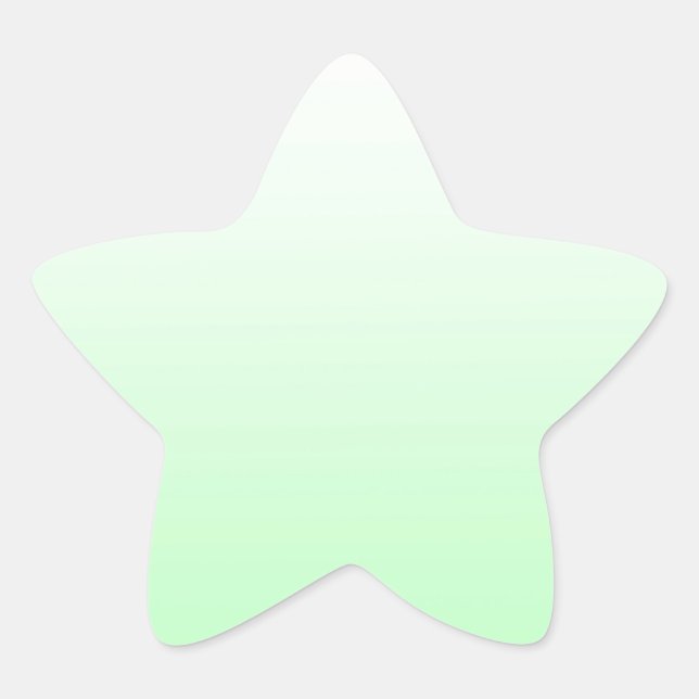 Light Green Gradient Jade Clear to Green Pastor Stern-Aufkleber (Vorderseite)
